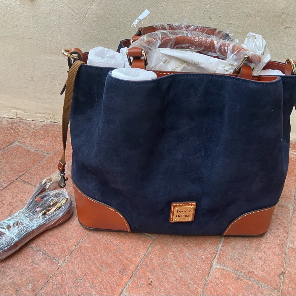 Dooney & Bourke Suede Small Brenna Satchel Handbag - Brand New!